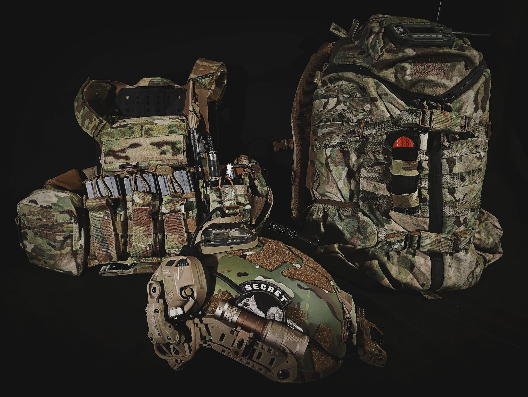 Close-up of Military Uniform best shooting ear protection plate carrier vs chest rig